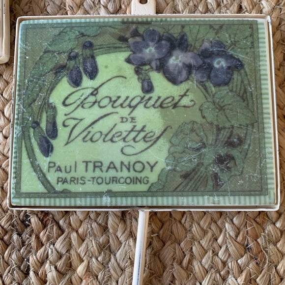 Vintage Floral Acrylic and Metal Wall Hooks. SET OF TWO. Measures 7 1/4”x 6” - Picture 9 of 13